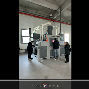 陕西客户案例：铝材自动喷砂机工作视频