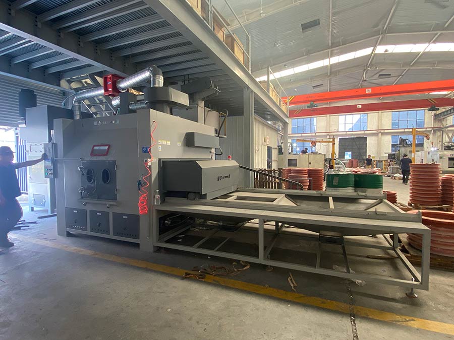 广东鑫百通台车式模具清理喷砂机